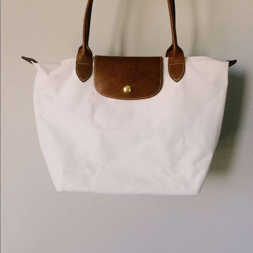 White Longchamp Tote (Small)
